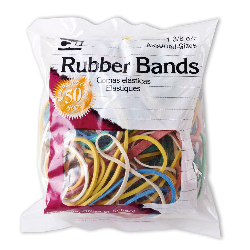 Charles Leonard Rubber Bands, Assorted Sizes & Colors