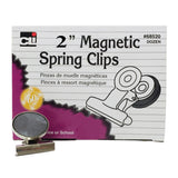 Charles Leonard Magnetic Spring Clips, 2"