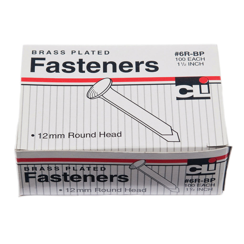 Charles Leonard Brass Fasteners 1-1/2", 100 Per Box