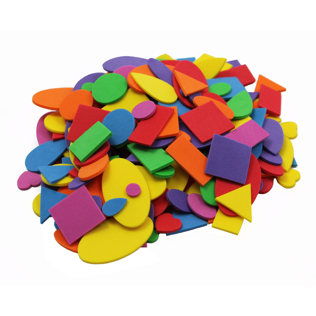Charles Leonard Assorted Foam Shapes, 720 Pieces