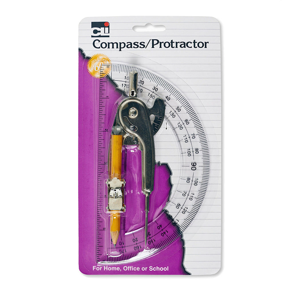 Charles Leonard Compass / Protractor Combo Pack