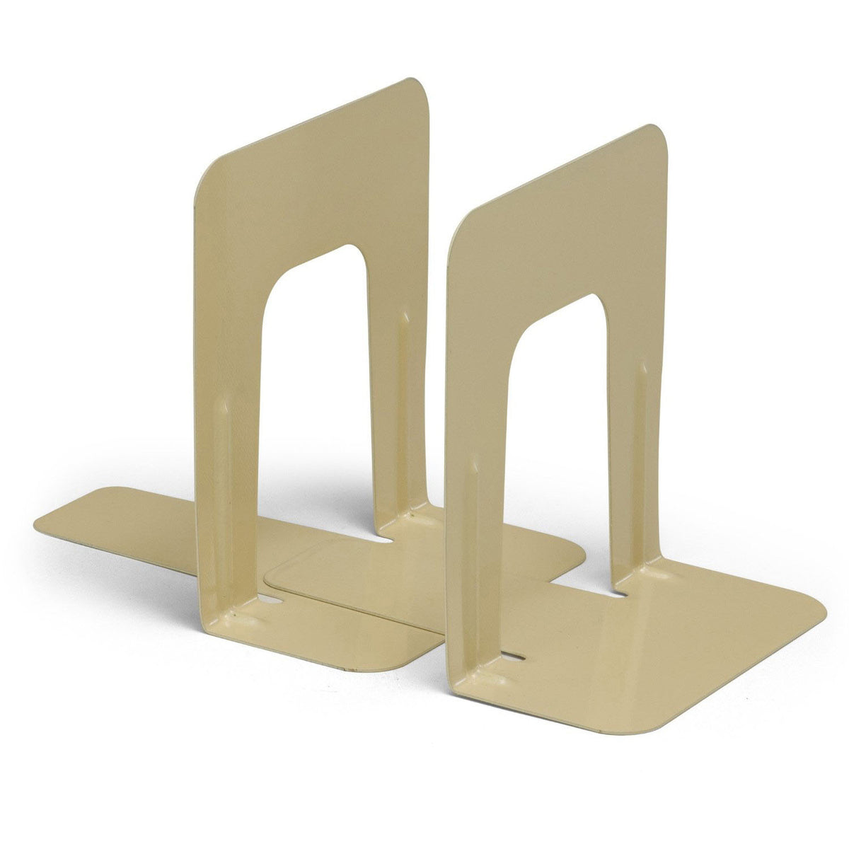 Charles Leonard Tan Bookends 9" Steel, Non-Skid