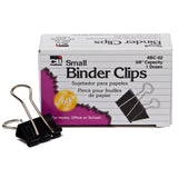 Charles Leonard Small Capacity Binder Clips, 3/8" Capacity