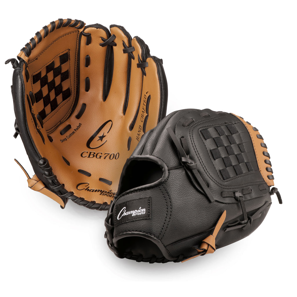 Champion Sports 12" Leather & Vinyl Baseball/Softball Glove