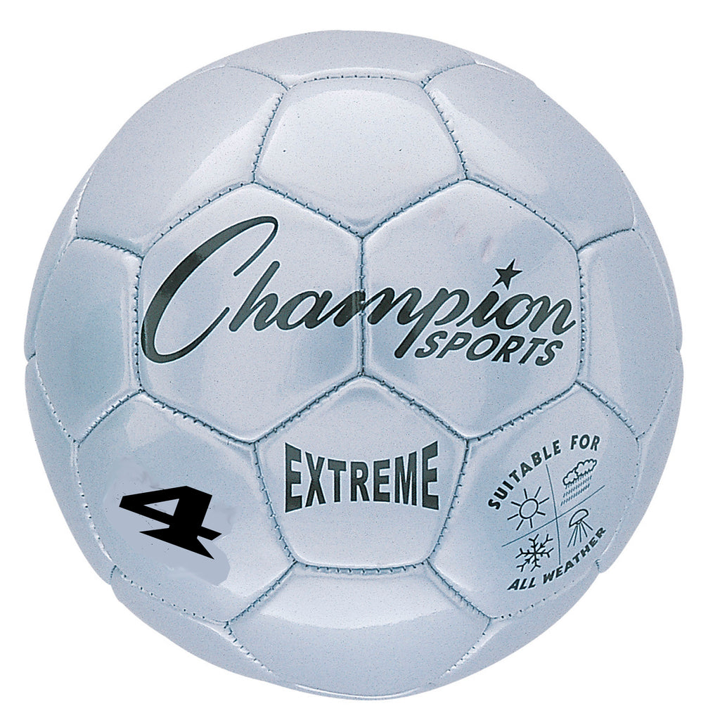 Champion Sports Extreme Soccer Ball, Size 4 Silver