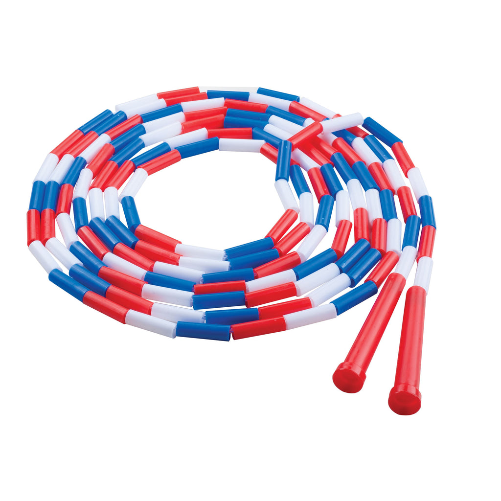 Champion Sports Plastic Segmented Ropes 16Ft Red White & Blue