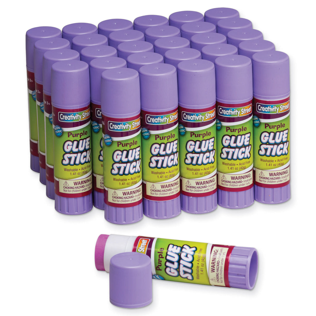 Chenille Kraft Glue Sticks, Purple 1.41 Oz Jumbo
