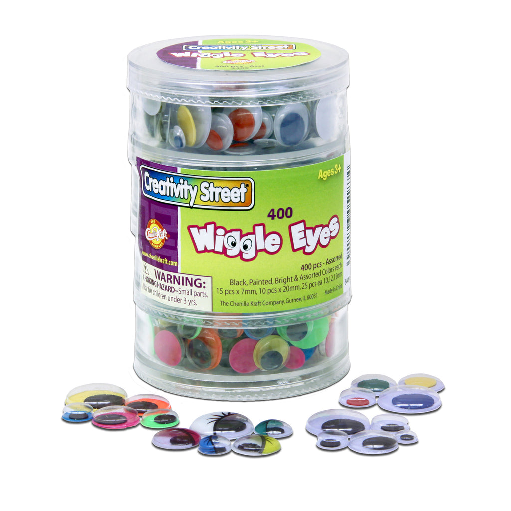Chenille Kraft Wiggle Eyes - Stacking Storage Containers - 400 Eyes