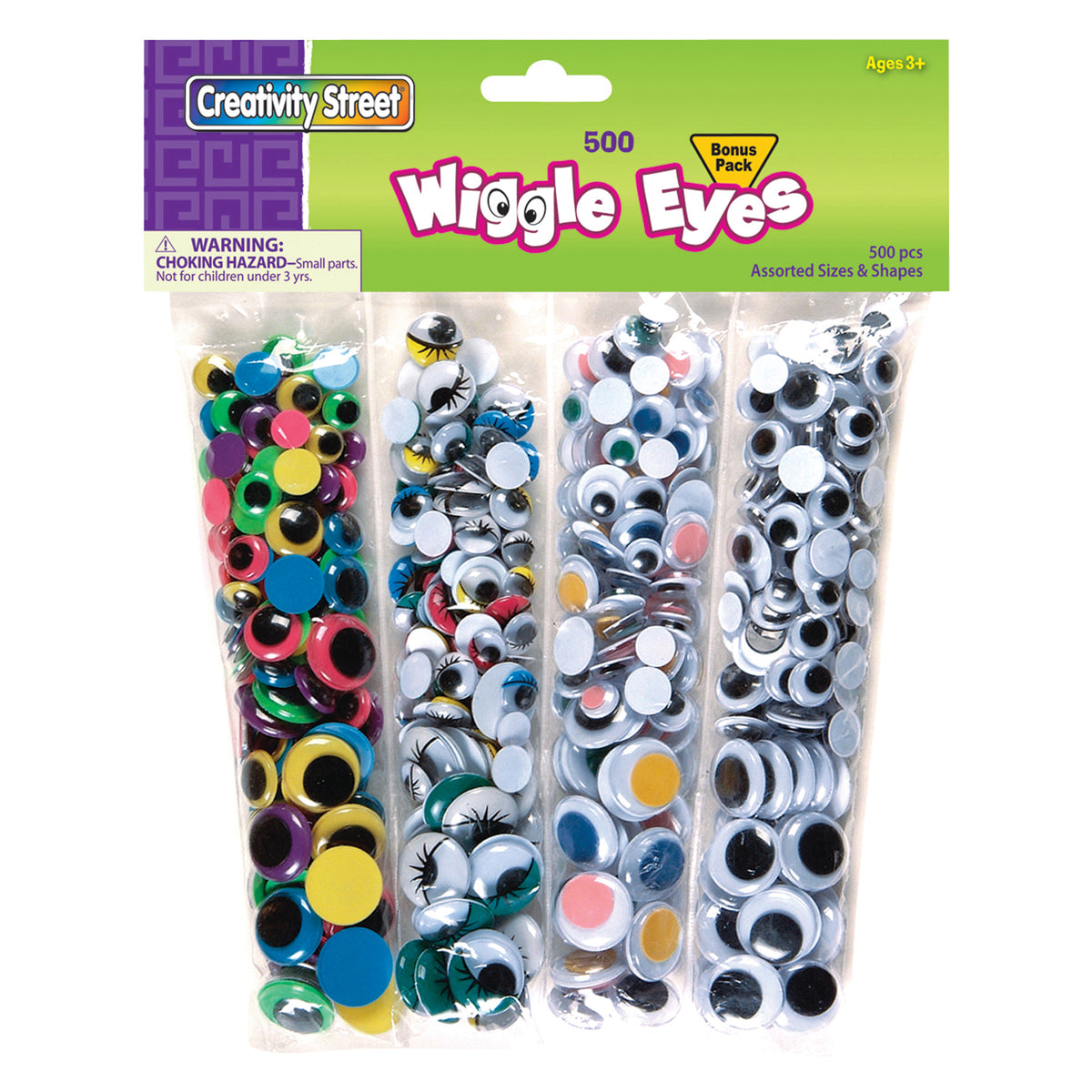 Chenille Kraft Wiggle Eyes Assortment - 500 Pieces