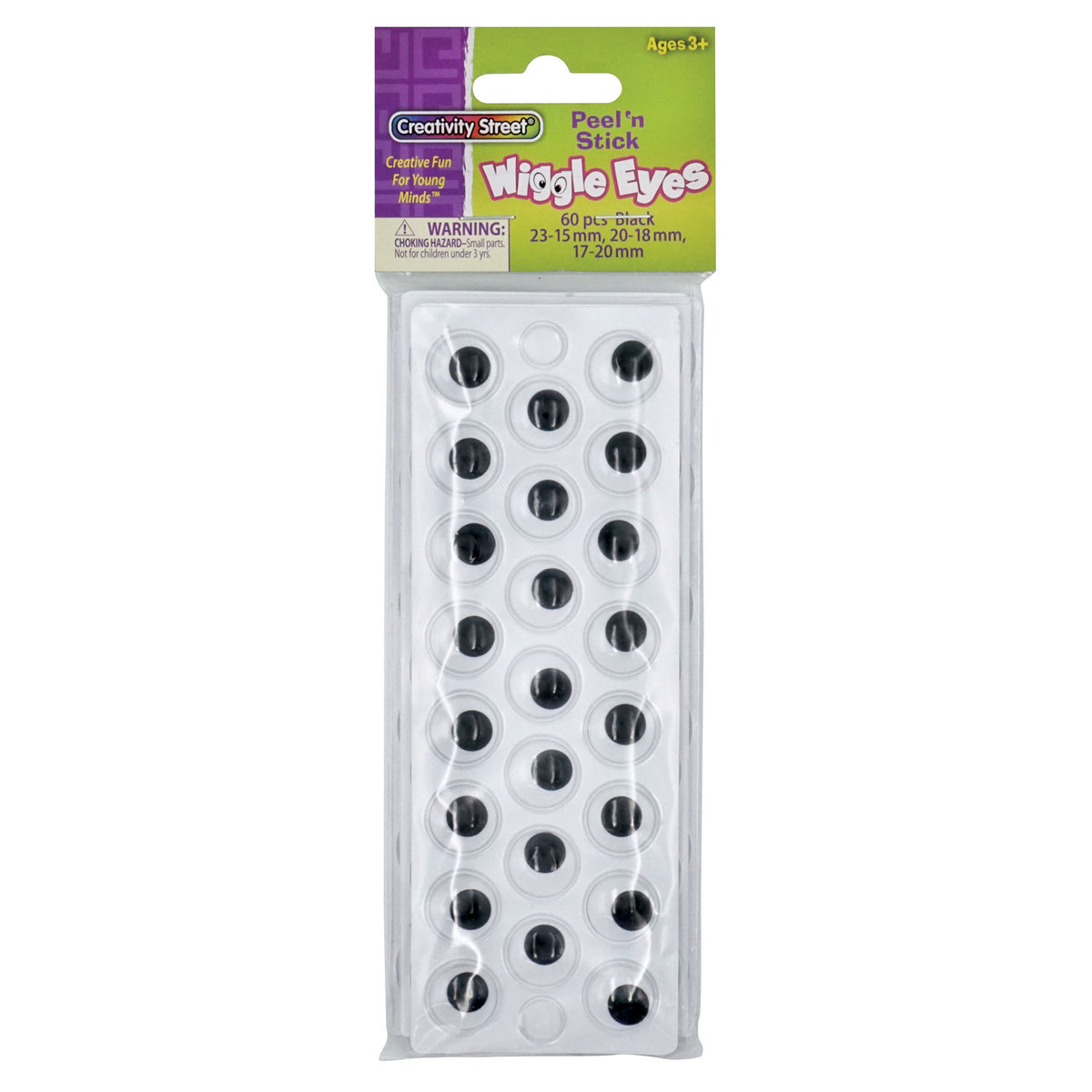 Chenille Kraft Peel & Stick Wiggle Eye Sheets - Black
