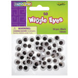 Chenille Kraft Wiggle Eyes - 50 Pack Black