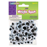 Chenille Kraft Wiggle Eyes - 100 Pieces - Black