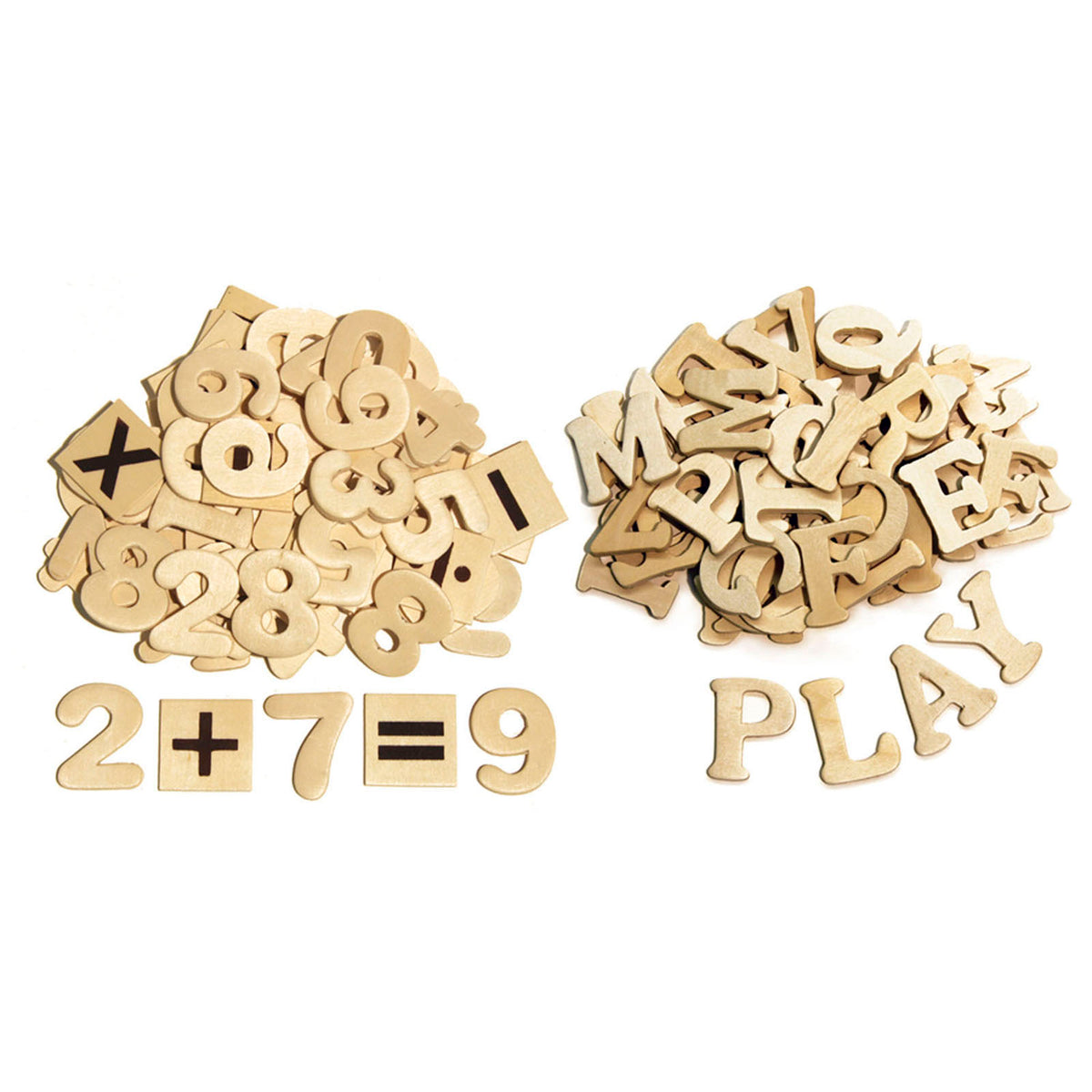 Chenille Kraft Wood Letters & Numbers - 200 Piece Set