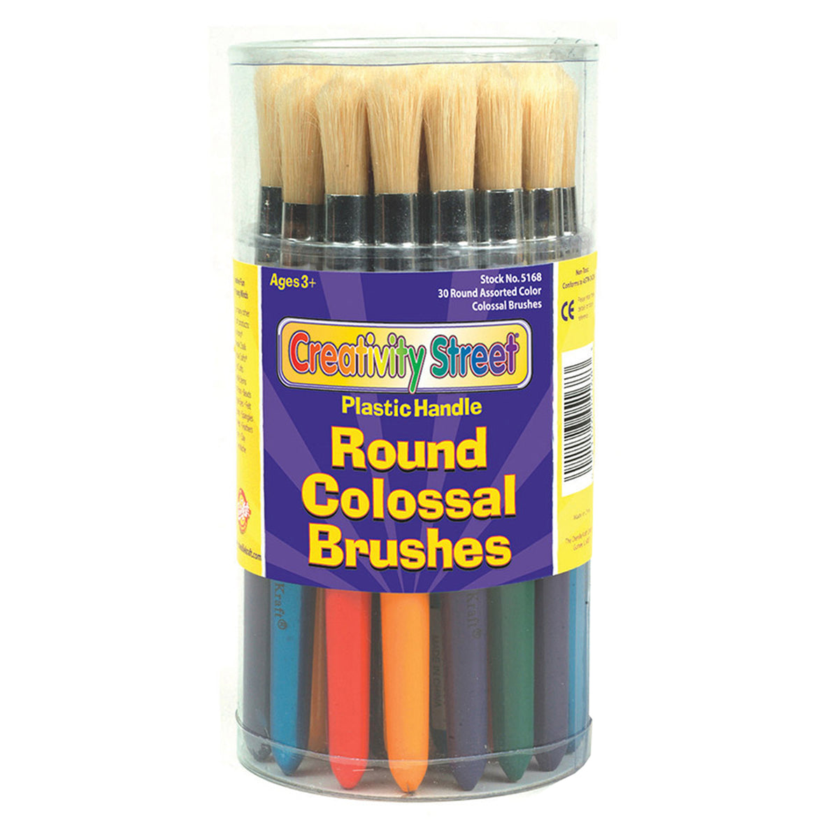 Chenille Kraft Round Colossal Brush Canister - 30 Pieces