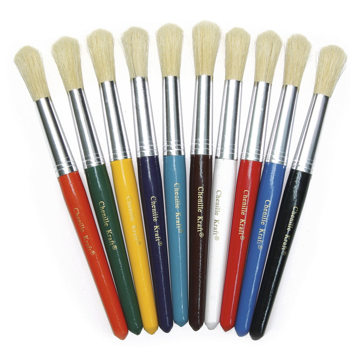 Chenille Kraft Round Stubby Brush - Set of 10
