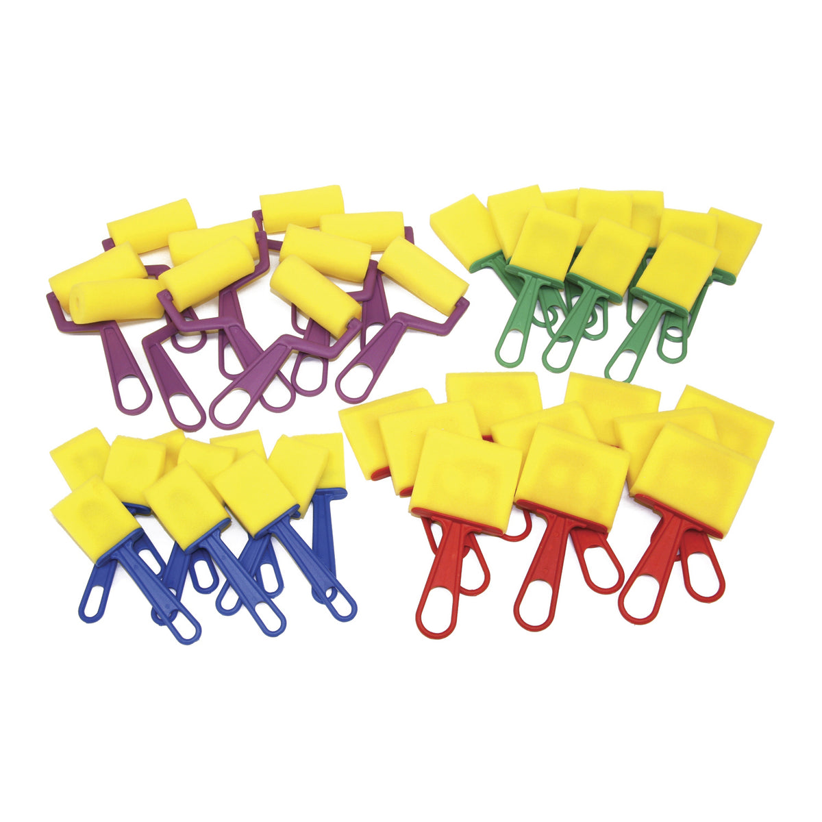 Chenille Kraft Foam Brushes - Classroom Pack - 40 Pieces