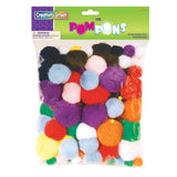 Chenille Kraft Pom Pons - Bright Hues - Assorted Sizes