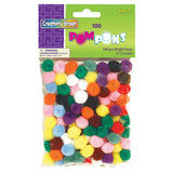 Chenille Kraft Pom Pons - Bright Hues - 1/2"