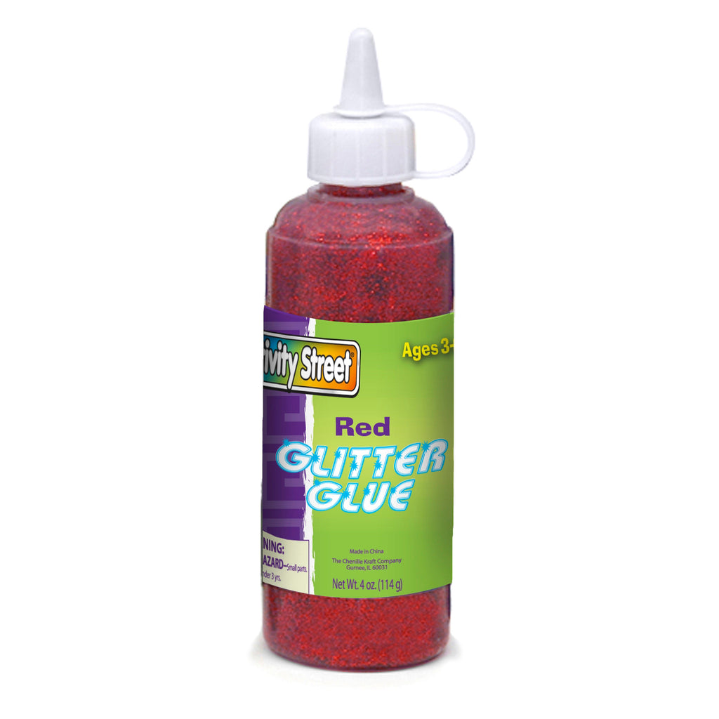 Chenille Kraft Glitter Glue - 4 Oz Red (discontinued)