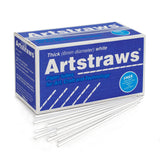 Chenille Kraft Artstraws Classpack - White - 900 Straws