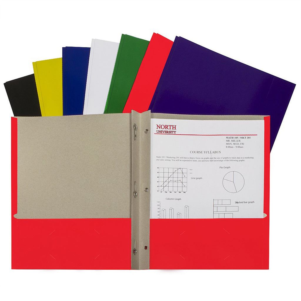 C-Line Products Recycled Two-Pocket Paper Portfolio, With Prongs