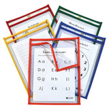 C-Line Products Super Heavyweight Plus Reusable Dry Erase Pockets, 25 Count Assorted