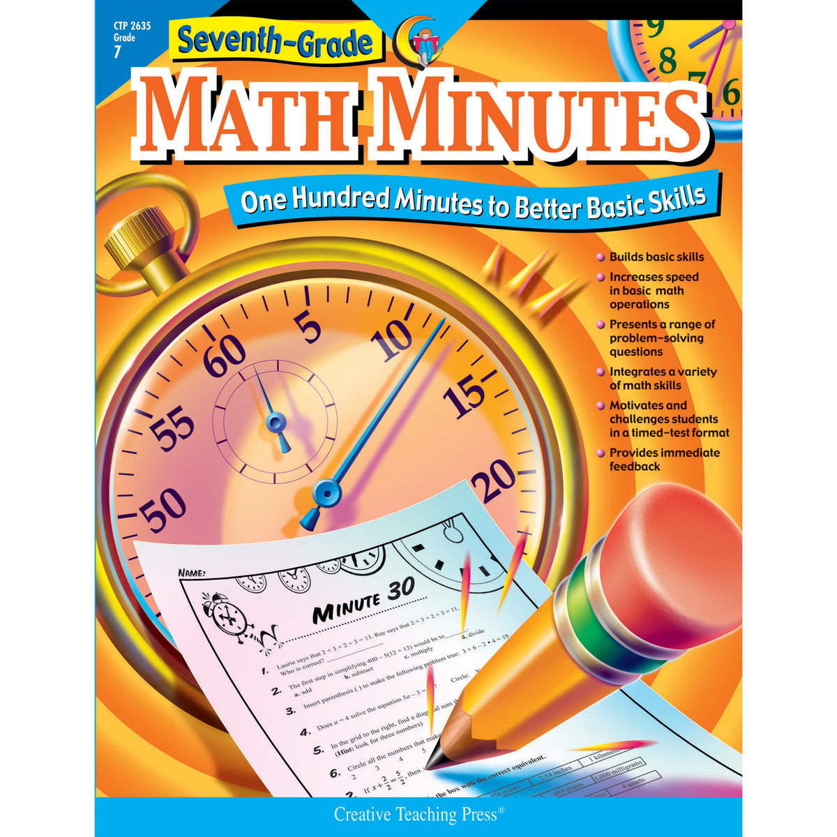 Creative Teaching Press Seventh-Gr Math Minutes