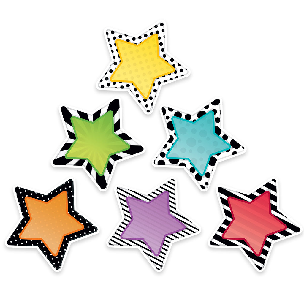 Creative Teaching Press Bold & Bright Stars 6" Designer Cut-Outs (discontinued)