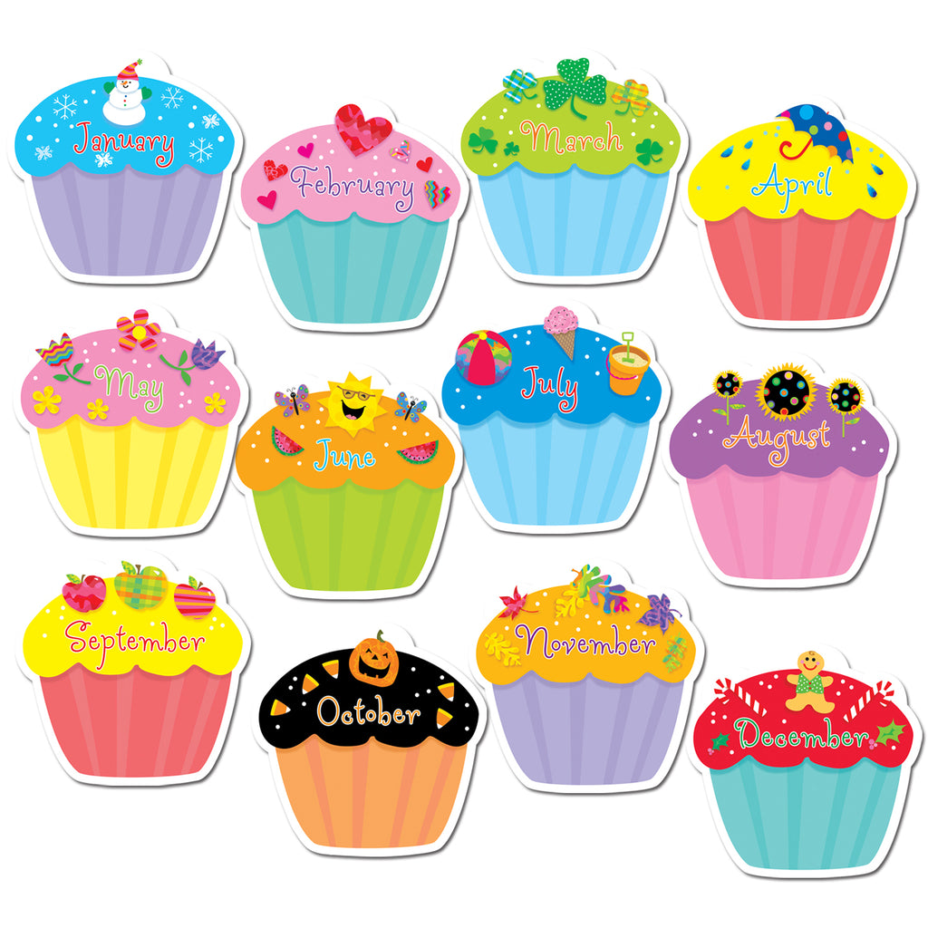 Cupcake Birthday Chart Template