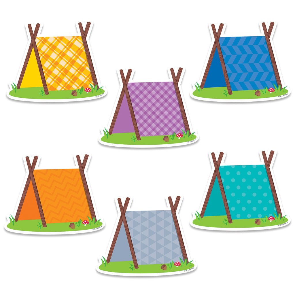 Creative Teaching Press Woodland Friends Pup Tents 6" Designer Cut-Outs (discontinued)