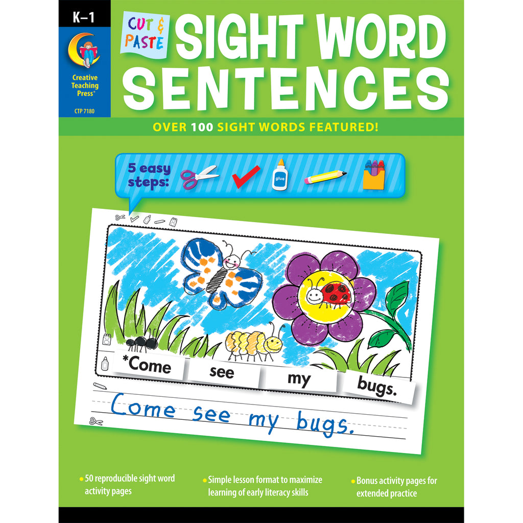 Creative Teaching Press Cut & Paste Sight Word Sentences