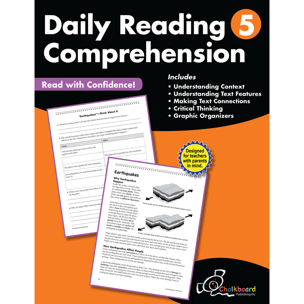 Creative Teaching Press Daily Reading Comprehension Workbook, Grade 5