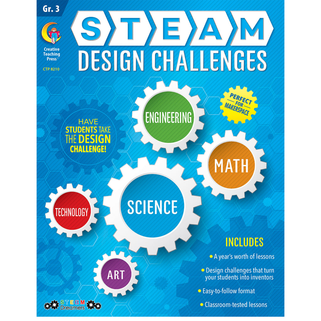 Creative Teaching Press STEAM Design Challenges Resource Book, Grade 3 (discontinued)