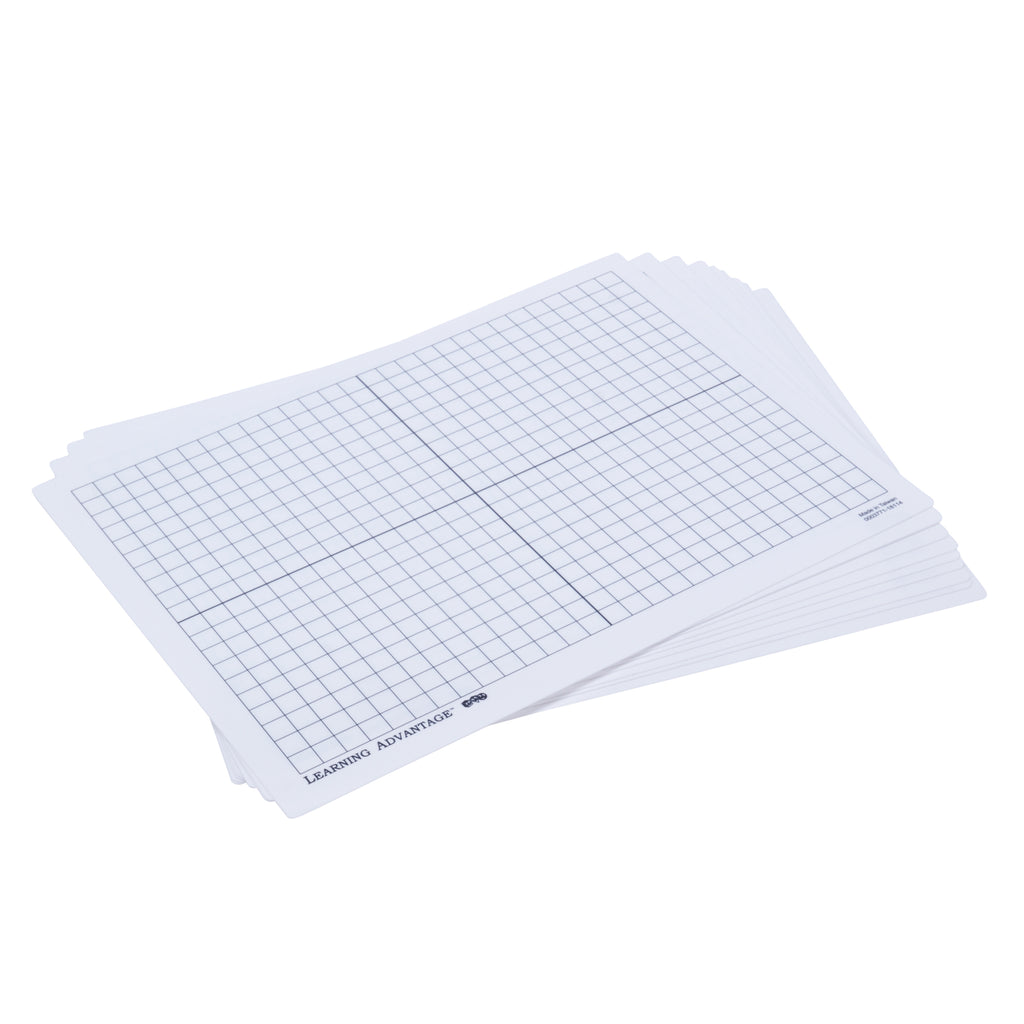 Learning Advantage XY Axis Dry Erase Boards, Set of 10