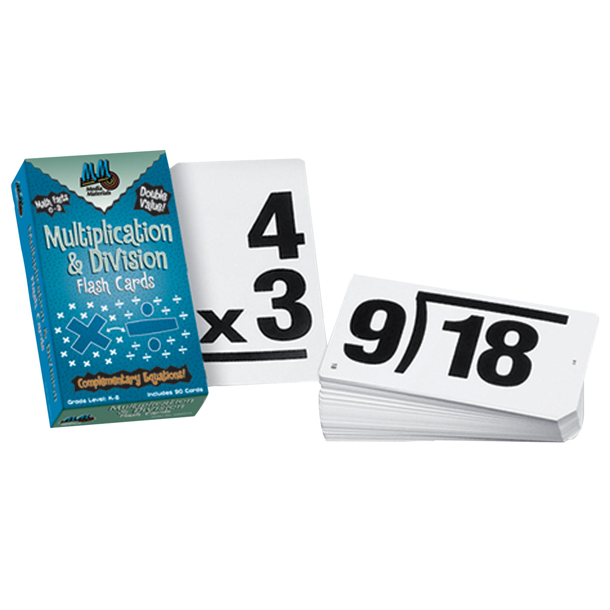 Learning Advantage Vertical Flash Cards, Multiplication & Division Set
