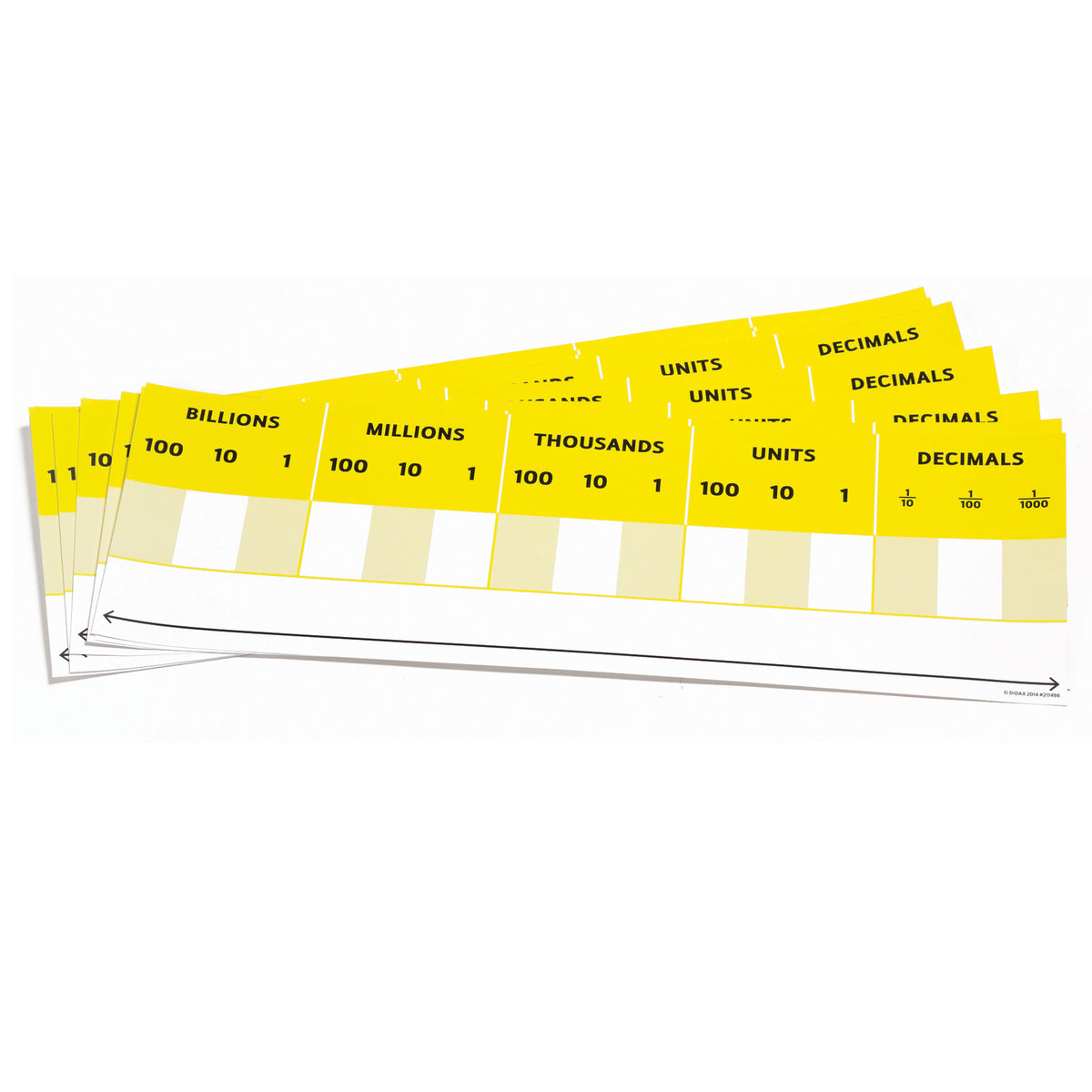 Didax Desktop Place Value Cards, Set of 10