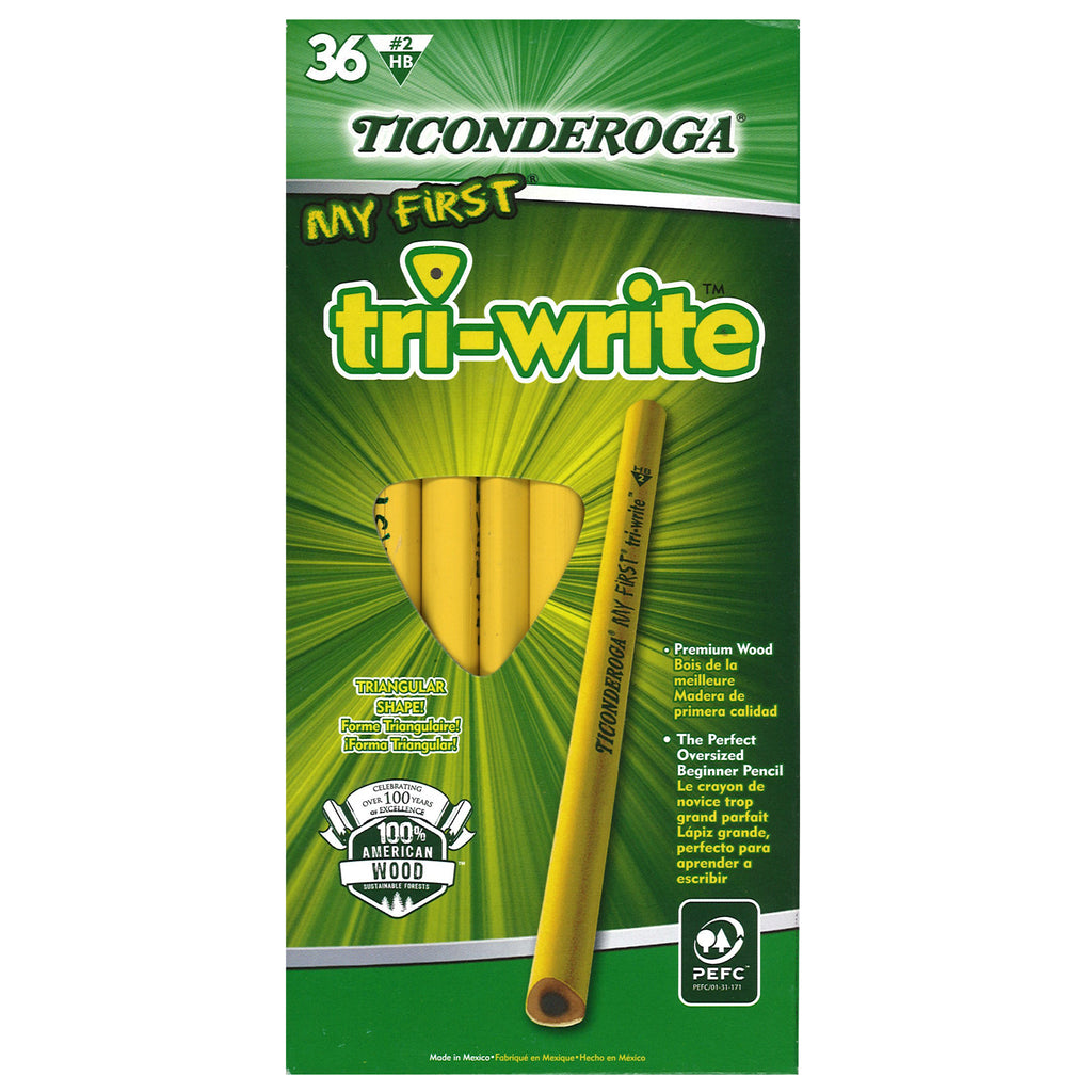 Dixon Ticonderoga My First Tri-Write Primary Pencils Without Eraser