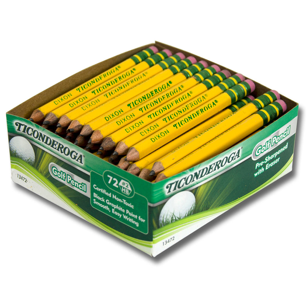 Dixon Ticonderoga Golf Pencils, 72 Count Box