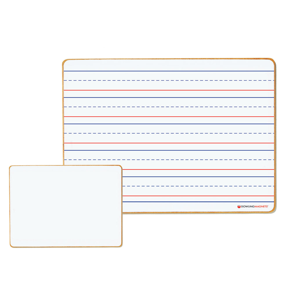 Dowling Magnets Magnetic Double-Sided Dry-Erase Board, Lined & Blank