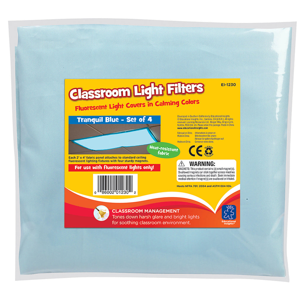 Educational Insights Classroom Mood Filters 4/Set Tranquil Blue