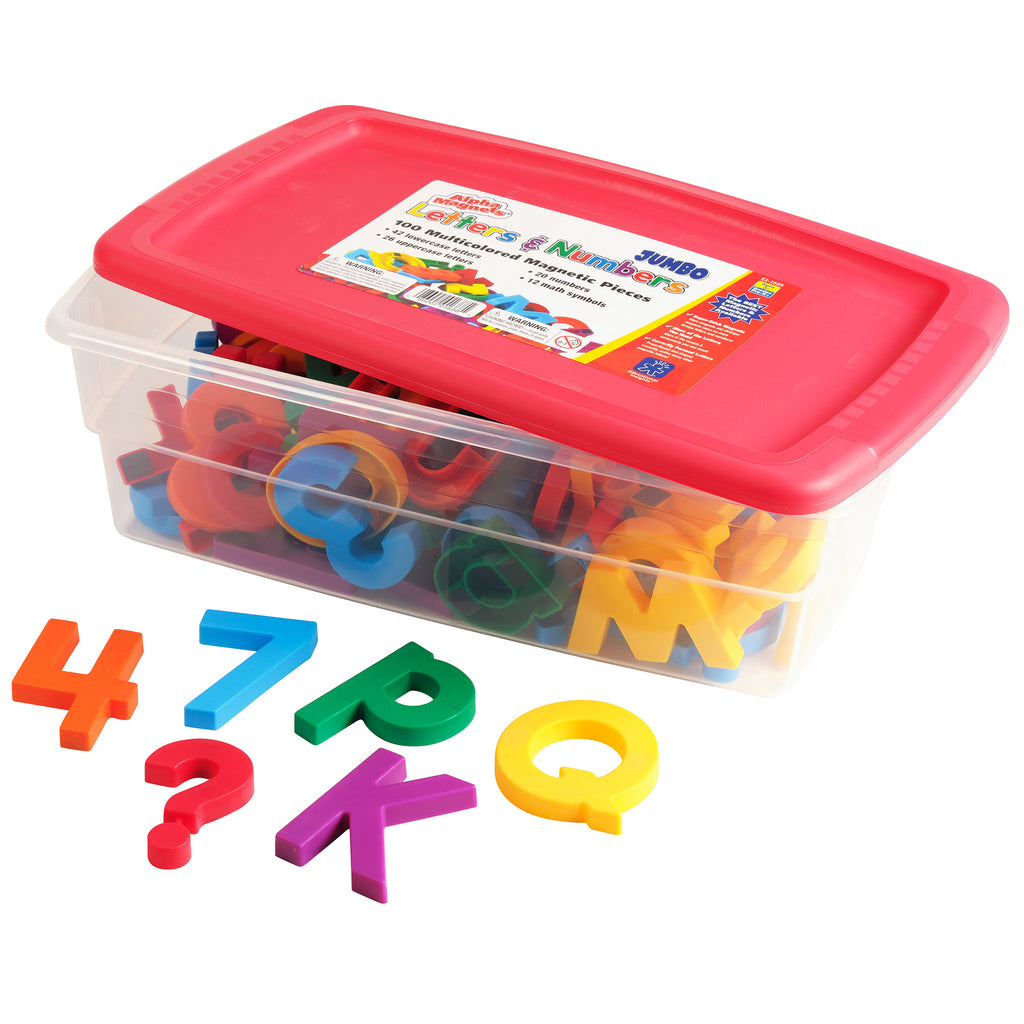 Educational Insights Jumbo Alpha & Mathmagnets 100 Pieces Multicolored