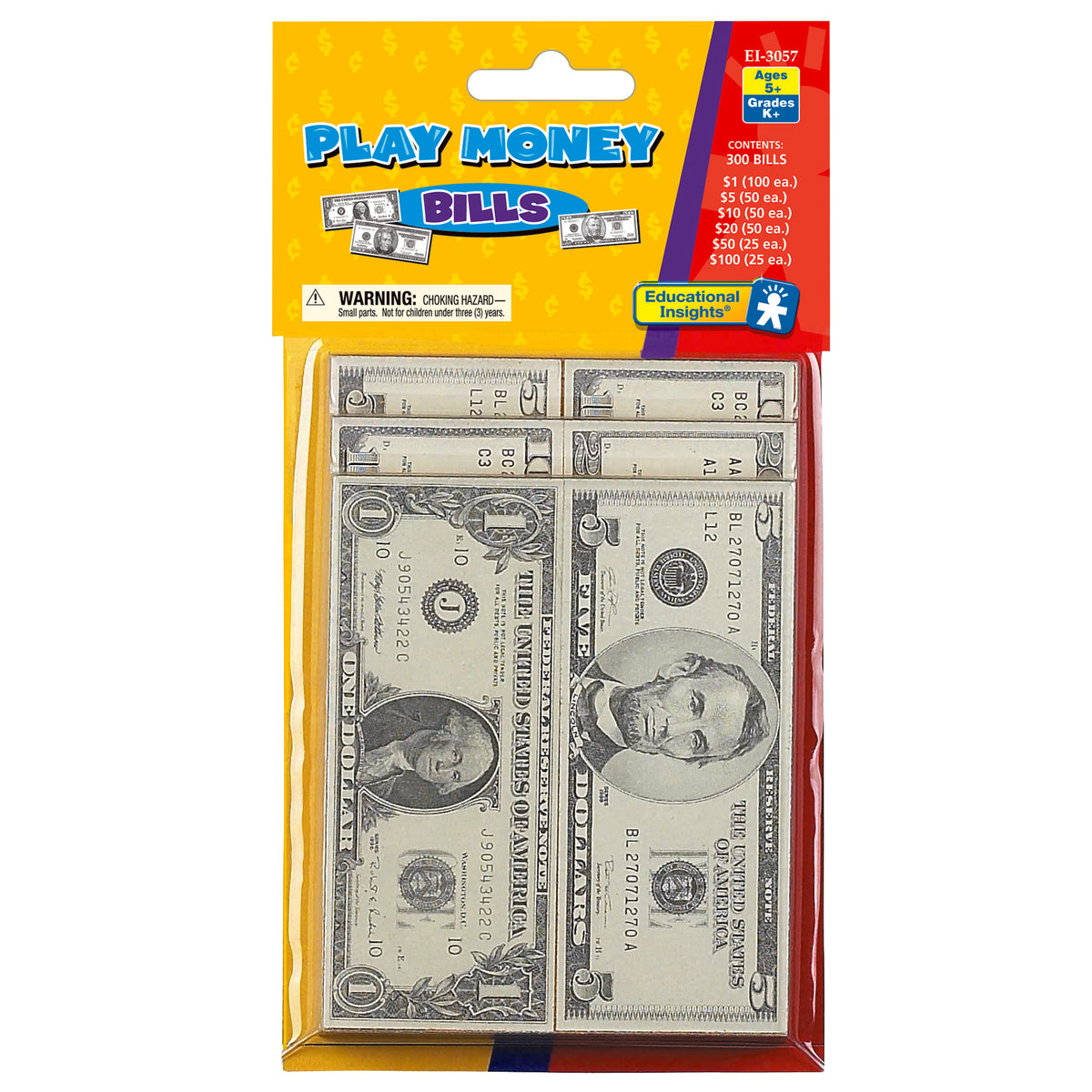 Educational Insights Lets Pretend Play Money - Bills (discontinued)