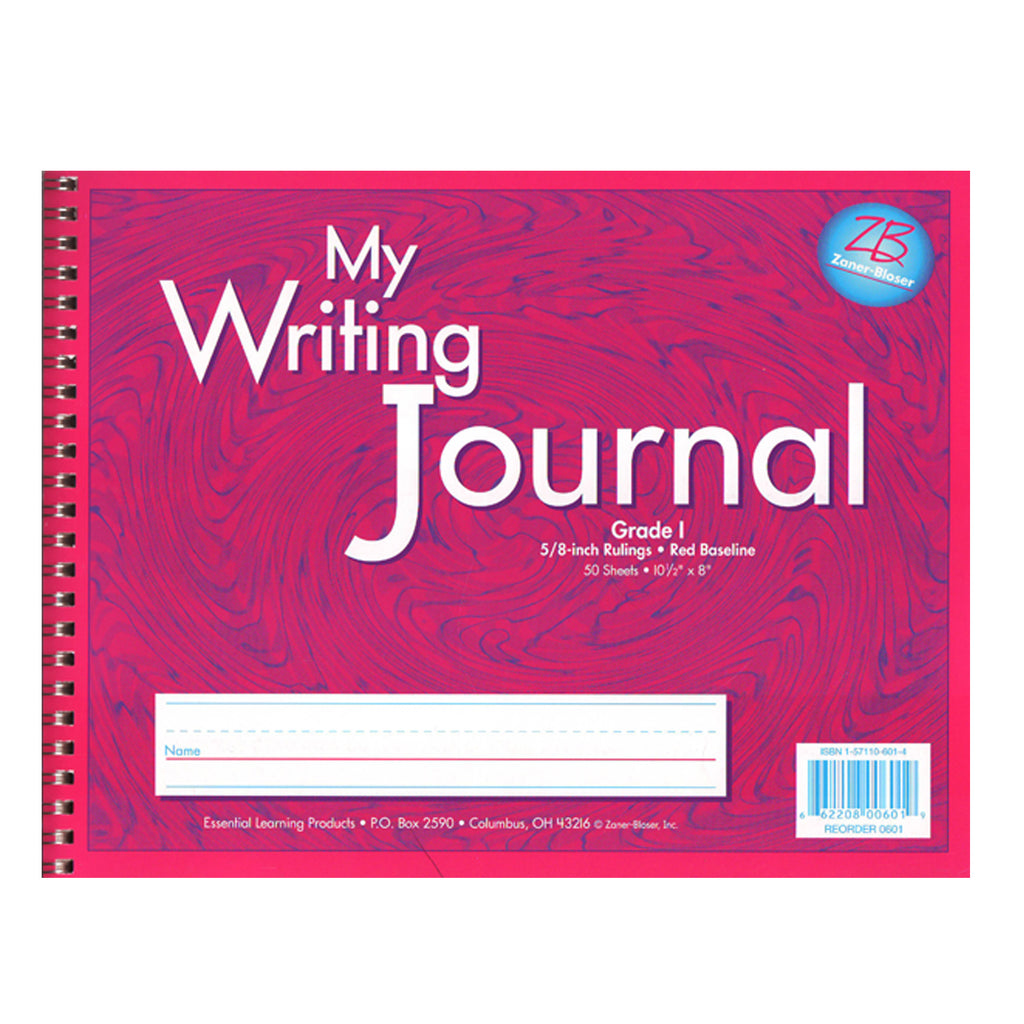 Essential Learning Products Pink Writing Journal, 5/8" Ruling, Grade 1