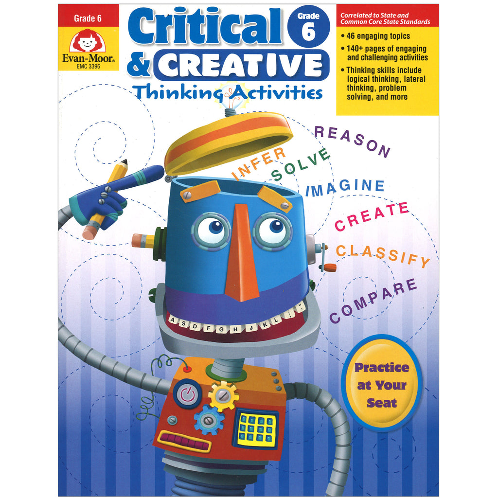and　Activities,　Creative　Thinking　EMC3396　Grade　SupplyMe　6+　–　Evan-Moor　Critical