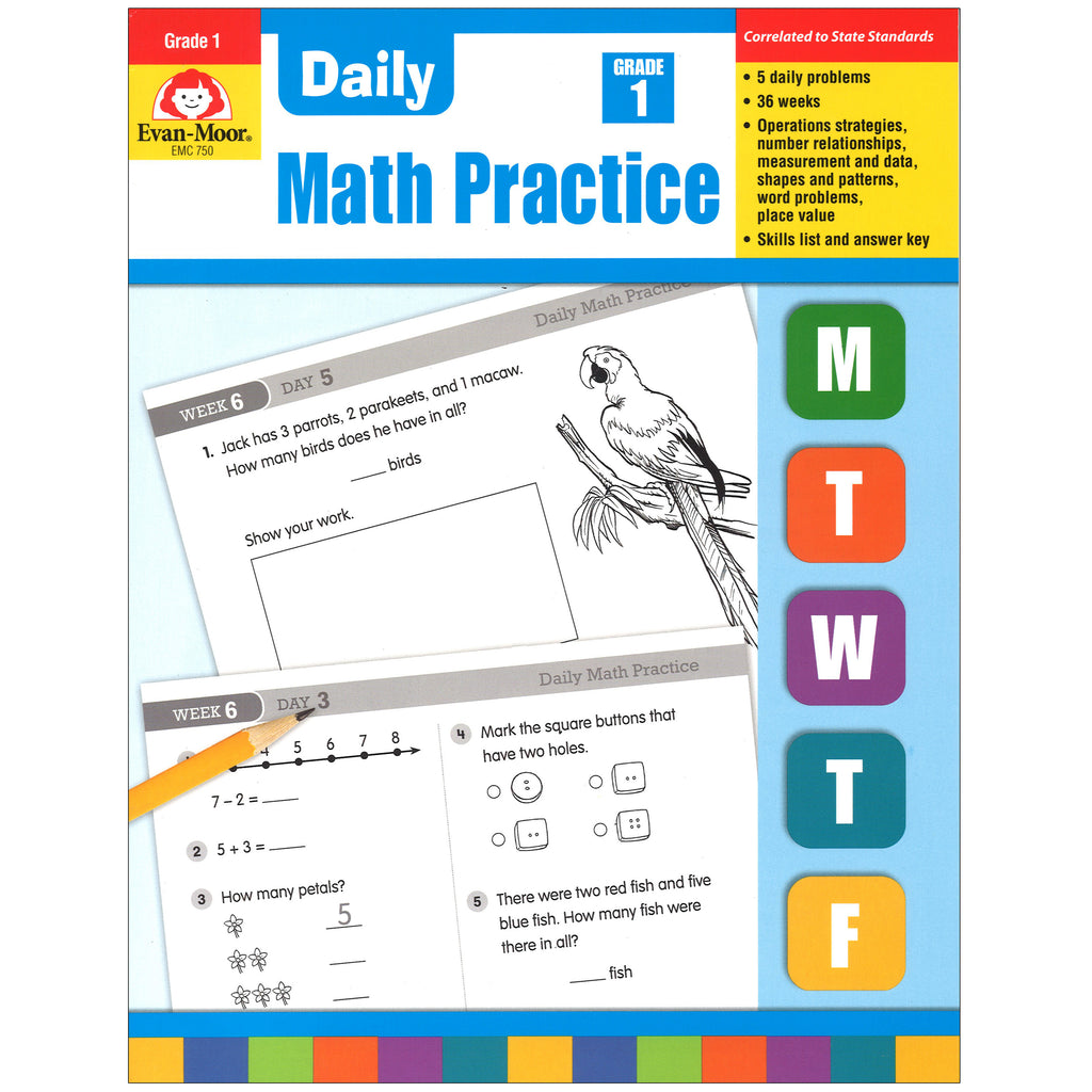 Evan-Moor Daily Math Practice, Grade 1