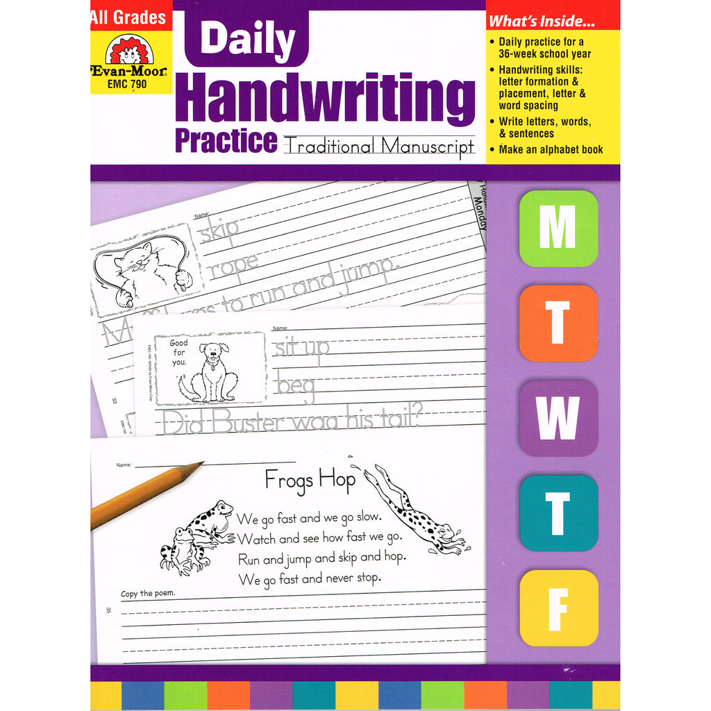 Evan-Moor Daily Handwriting Practice, Traditional Manuscript