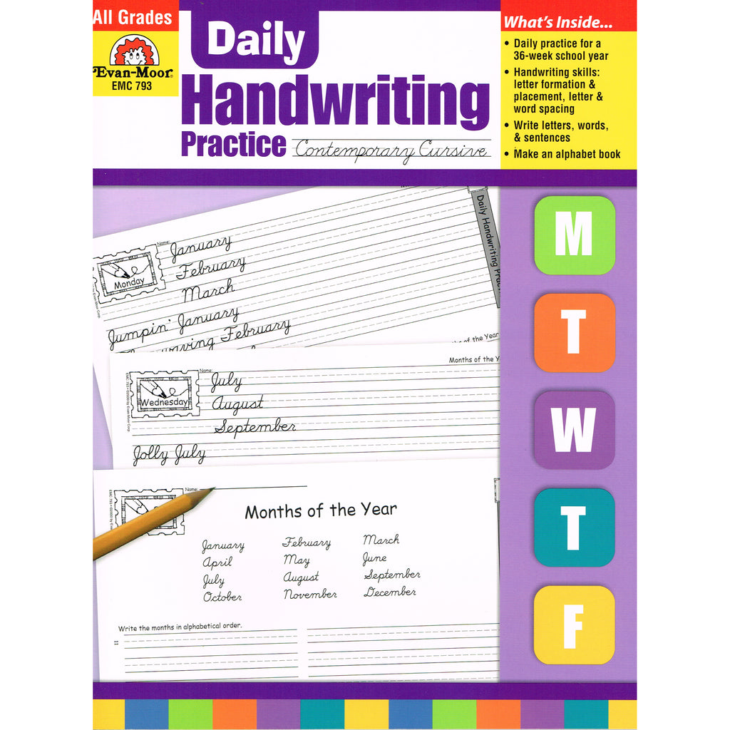 Evan-Moor Daily Handwriting Practice, Contemporary Cursive