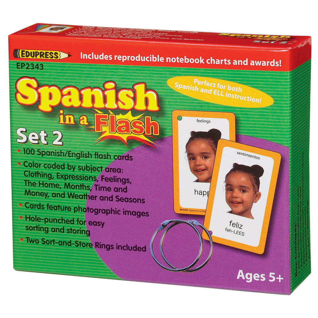 Teacher Created Resources Spanish in a Flash Cards, Set 2