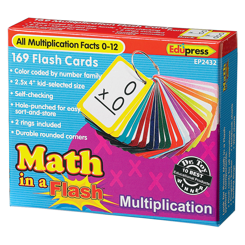 Teacher Created Resources Math in a Flash™ Color-Coded Flash Cards, Multiplication