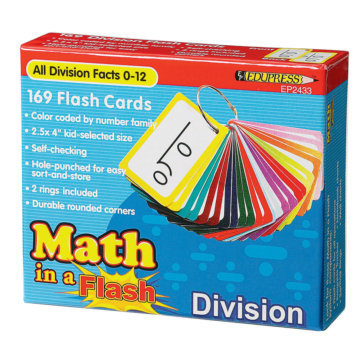 Teacher Created Resources Math in a Flash™ Color-Coded Flash Cards, Division